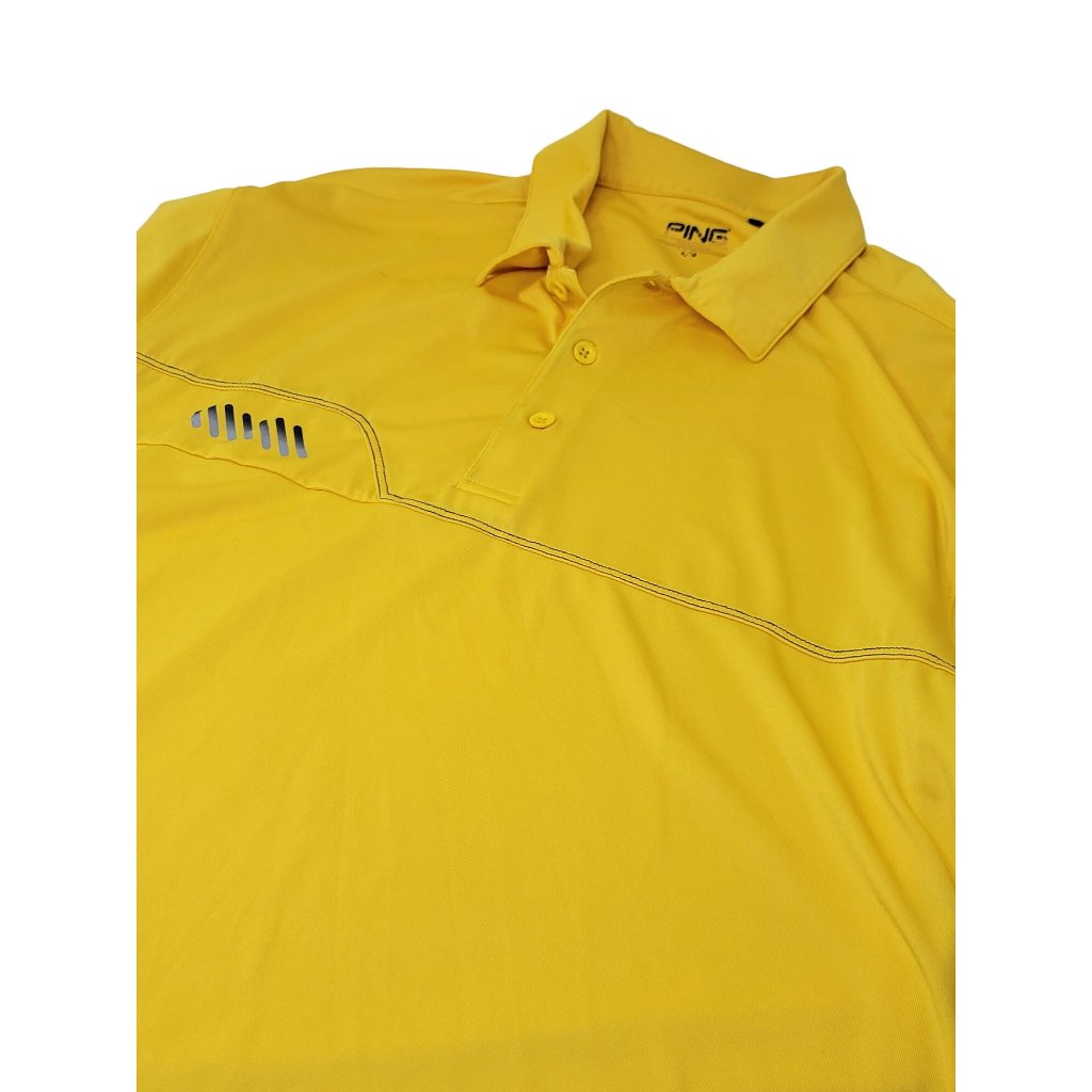Ping Golf Polo Shirt Mens Size Large Yellow Short Sleeve